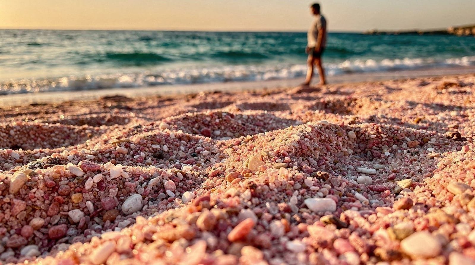 Is Arutas, the beach made of quartz instead of sand