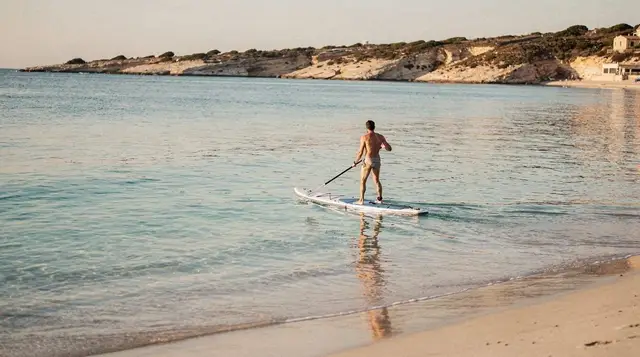 Stand-up paddleboarding in Sardinia