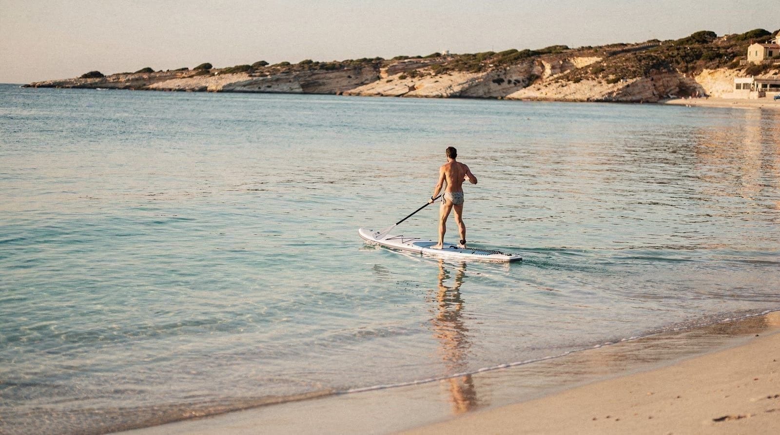 Stand-up paddleboarding in Sardinia